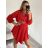 Summer long sleeve flowered women's dress (UNI S / L) ITALIAN FASHION IMK20150 S/M Emerald