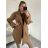 Women's fleece coat (S/M ONE SIZE) ITALIAN FASHION IMWB22337/DR S/M brown