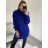 Women's Oversized Turtleneck Long Sleeve Knitted Dress (S/M/L ONE SIZE) ITALIAN FASHION IMPLI228123/DR