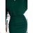 399-2 LARA Dress with cuffs in the sleeves - green