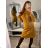 Women's Plus Size Knitted Turtleneck Long Sleeve Dress (L/XL/2XL ONE SIZE) ITALIAN FASHION IM4221085 red L / XL