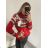 Women's Long Sleeve Christmas Sweater (S/M ONE SIZE) ITALIAN FASHION IMM22VN22985 S/M red