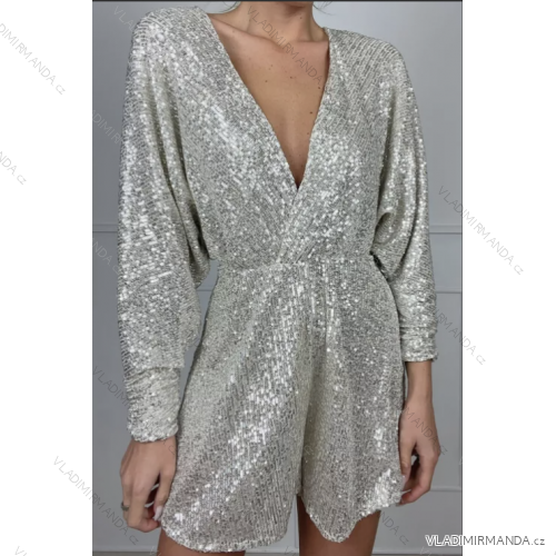 Women's Elegant Sparkly Sequin Long Sleeve Dress (S/M ONE SIZE) ITALIAN FASHION IMPBB22A11292