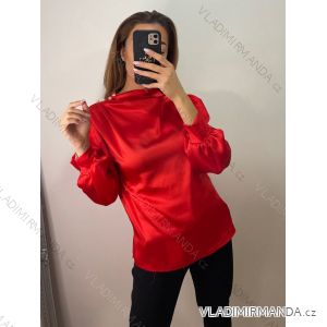 Women's Elegant Long Sleeve Blouse/Tunic (S/M/L ONE SIZE) ITALIAN FASHION IMWB22245
