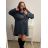 Hoodie Velvet Hooded Long Sleeve Women's Plus Size Dress (L/XL/2XL ONE SIZE) ITALIAN FASHION IM4221269