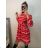 Elegant Velvet Dress Long Sleeve Women (S / M ONE SIZE) ITALIAN FASHION IMWY216558