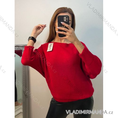 Women's Thin Oversize Long Sleeve Sweater (M/L ONE SIZE) ITALIAN FASHION IM422910