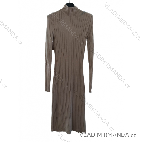 Women's Long Sleeve Knitted Dress (S/M ONE SIZE) ITALIAN FASHION IMWY22219