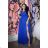 Women's Plus Size (42-46) Long Elegant Party Sleeveless Dress POLISH FASHION PMLBC23265-13 Royal blue 44