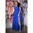 Women's Plus Size (42-46) Long Elegant Party Sleeveless Dress POLISH FASHION PMLBC23265-13 Royal blue 44