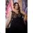 Women's Plus Size (42-46) Long Elegant Party Sleeveless Dress POLISH FASHION PMLBC23265-16 black 42