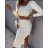 Women's Long Sleeve Elegant Skirt and Sweater Set (S/M ONE SIZE) ITALIAN FASHION IMPOC237183