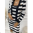 Women's Stripe Long Sleeve Strap Dress and Sweater Set (S/M ONE SIZE) ITALIAN FASHION IMPOC237171