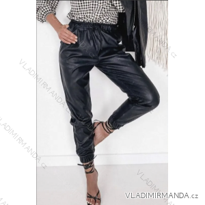 Women's Long Leather Pants (S/M ONE SIZE) ITALIAN FASHION IMPOC233035