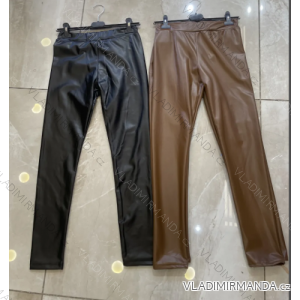 Women's Long Leather Warm Pants (S/M ONE SIZE) ITALIAN FASHION IMPOC233918