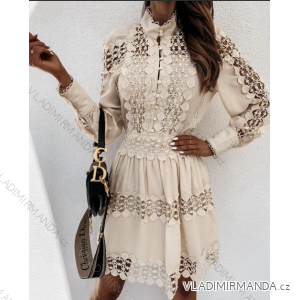 Women's Elegant Lace Long Sleeve Dress (S/M ONE SIZE) ITALIAN FASHION IMPOC236339