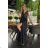 Women's Plus Size (42-46) Long Elegant Party Sleeveless Dress POLISH FASHION PMLBC23265-10 black 40