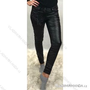 Women's insulated long leather pants (34-42) MISS ANNA MA119E640/DU