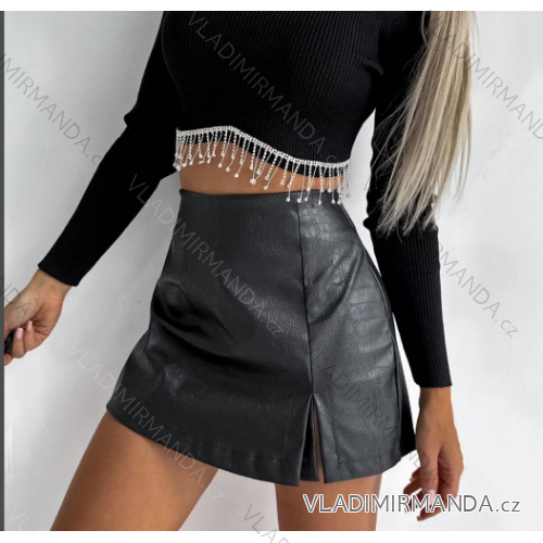 Women's leather skirt (S/M ONE SIZE) ITALIAN FASHION IMPBB23D091