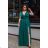 Women's Plus Size (42-48) Long Elegant Party Sleeveless Dress POLISH FASHION PMLBC23248-13 Green 48