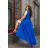 Women's Plus Size (42-48) Long Elegant Party Sleeveless Dress POLISH FASHION PMLBC23248-05 Royal Blue 42