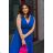 Women's Plus Size (42-48) Long Elegant Party Sleeveless Dress POLISH FASHION PMLBC23248-05 Royal Blue 42