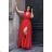 Women's Plus Size (42-48) Long Elegant Party Sleeveless Dress POLISH FASHION PMLBC23248-02 Red 48