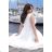 Women's Plus Size (42-46) Long Elegant Party Sleeveless Dress POLISH FASHION PMLBC23265-10 white 46