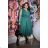 Women's Plus Size (42-46) Long Elegant Party Sleeveless Dress POLISH FASHION PMLBC23265-10 Green 42