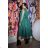 Women's Plus Size (42-46) Long Elegant Party Sleeveless Dress POLISH FASHION PMLBC23265-10 Green 42