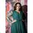 Women's Plus Size (42-46) Long Elegant Party Sleeveless Dress POLISH FASHION PMLBC23265-10 Green 42