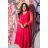 Women's Plus Size (42-46) Long Elegant Party Sleeveless Dress POLISH FASHION PMLBC23265-10 pink 44