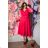 Women's Plus Size (42-46) Long Elegant Party Sleeveless Dress POLISH FASHION PMLBC23265-10 pink 44