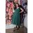 Women's Plus Size (42-48) Elegant Casual Sleeveless Dress POLISH FASHION PMLBC23268-13 Green 46