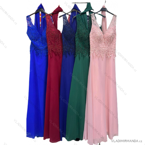 Sleeveless Prom Dress with Long Lace (uni s-m) ITALIAN FASHION IM919902