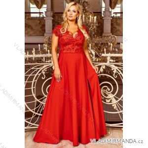 Women's Plus Size (42-46) Long Elegant Party Sleeveless Dress POLISH FASHION PMLBC23265-10