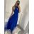 Women's Long Elegant Party Sleeveless Dress (S/M ONE SIZE) ITALIAN FASHION IMM22FS52701 S/M black