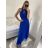 Women's Long Elegant Party Sleeveless Dress (S/M ONE SIZE) ITALIAN FASHION IMM22FS52701 S/M black