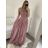 Women's elegant wedding social long dress with straps (S/M ONE SIZE) ITALIAN FASHION IMM2268806