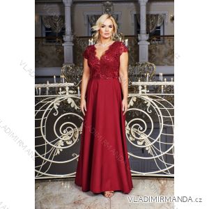 Women's Plus Size (42-46) Long Elegant Party Sleeveless Dress POLISH FASHION PMLBC23265-10