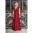 Women's Plus Size (42-46) Long Elegant Party Sleeveless Dress POLISH FASHION PMLBC23265-10 Wine 36