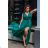 Women's Plus Size (42-46) Long Elegant Party Sleeveless Dress POLISH FASHION PMLBC23265-10 Green 42