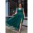 Women's Plus Size (42-46) Long Elegant Party Sleeveless Dress POLISH FASHION PMLBC23265-10 Green 42