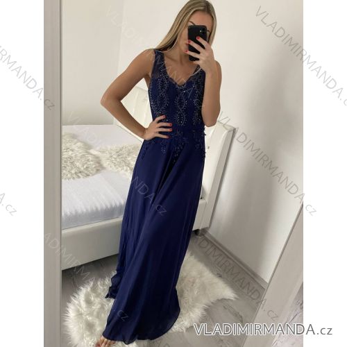 Women's Strapless Elegant Prom Long Dress (S/M, L/XL) FRENCH FASHION FMF231707