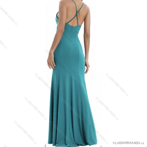 Women's long elegant party dress with straps (S/M ONE SIZE) ITALIAN FASHION FMPRP23JR2208