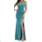 Women's long elegant party dress with straps (S/M ONE SIZE) ITALIAN FASHION FMPRP23JR2208