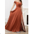 Women's Long Elegant Carmen Dress (S/M ONE SIZE) ITALIAN FASHION FMPRP23JJ1771