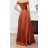 Women's Long Elegant Carmen Dress (S/M ONE SIZE) ITALIAN FASHION FMPRP23JJ1771