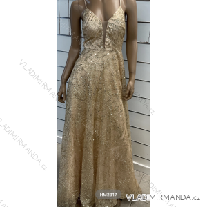 Women's long elegant party dress with straps (S/M ONE SIZE) ITALIAN FASHION FMPRP23HM2317