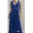 Women's Long Elegant Pleated Strap Dress (S/M ONE SIZE) ITALIAN FASHION FMPRP232311